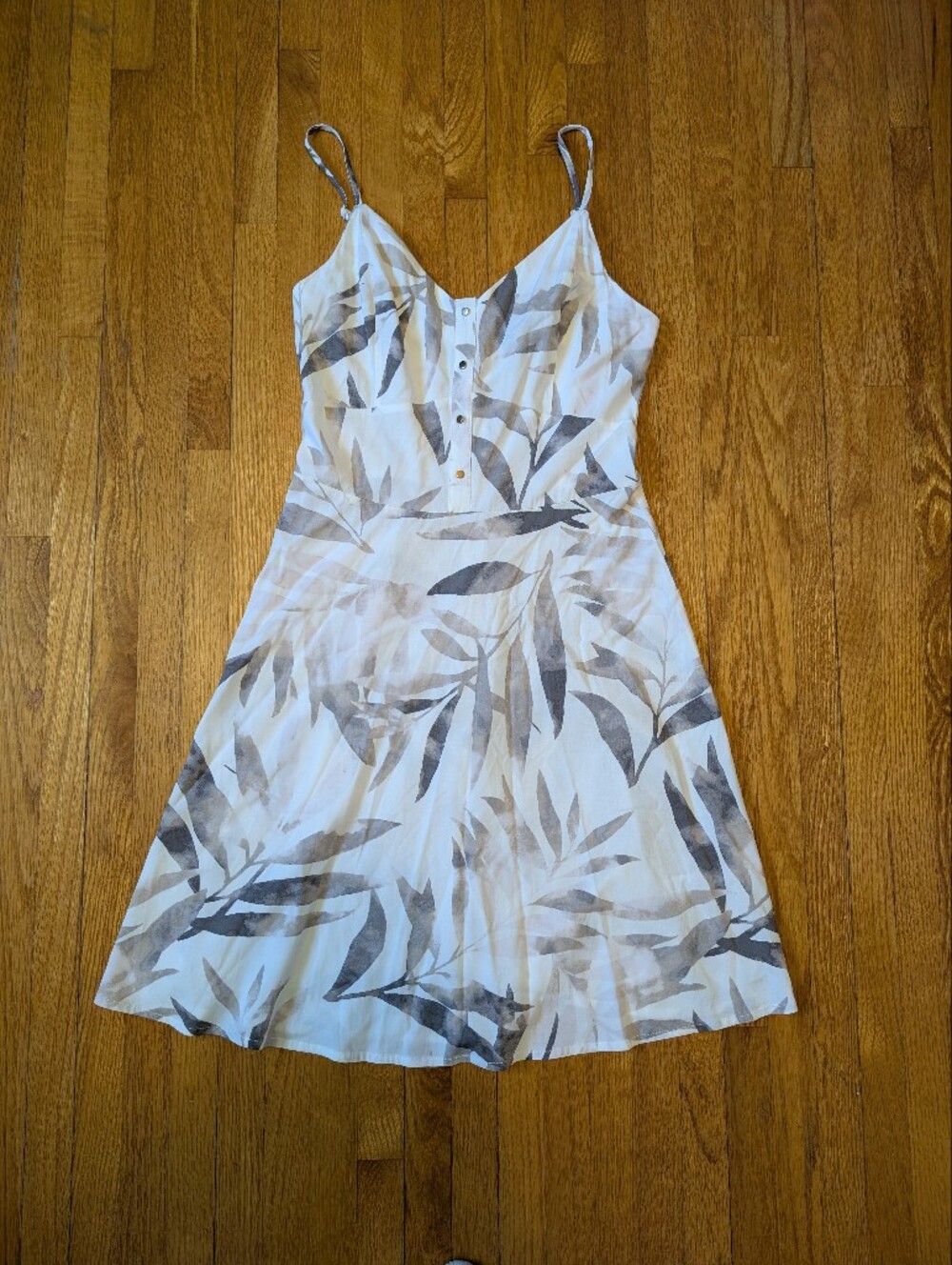 NWT Dynamite Leaf Print Fit & Flare Cami Mini Dress XS
